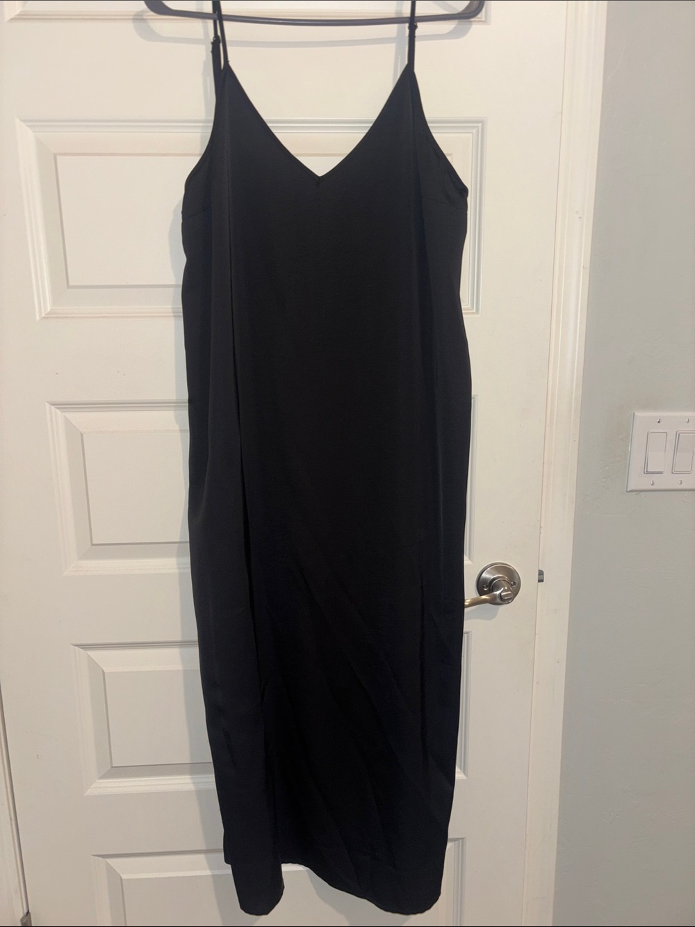 a new day Black Maxi Slip Dress with V-Neck